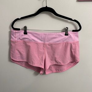 Lululemon Speedup Shorts 2.5 Pink (staining pictured)